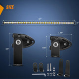 Nilight 31 Inch 90W 30LED Single Row Ultra-Slim Spot Flood Combo LED Light Bars, view 2