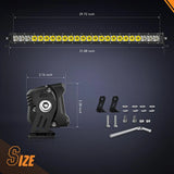Nilight 32 Inch 120W 12000LM Slim Anti-Glare DRL Spot Flood Curved Led Light Bar, view 2