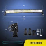 Nilight 32 Inch 180W Double Row Curved Spot Flood LED Light Bar (25% OFF Final Checkout), view 5