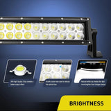 Nilight 32 Inch 180W Double Row Curved Spot Flood LED Light Bar, view 4