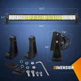 Nilight 32 Inch 180W Double Row Spot Flood LED Light Bar | 12FT Wire 5Pin Switch, view 2