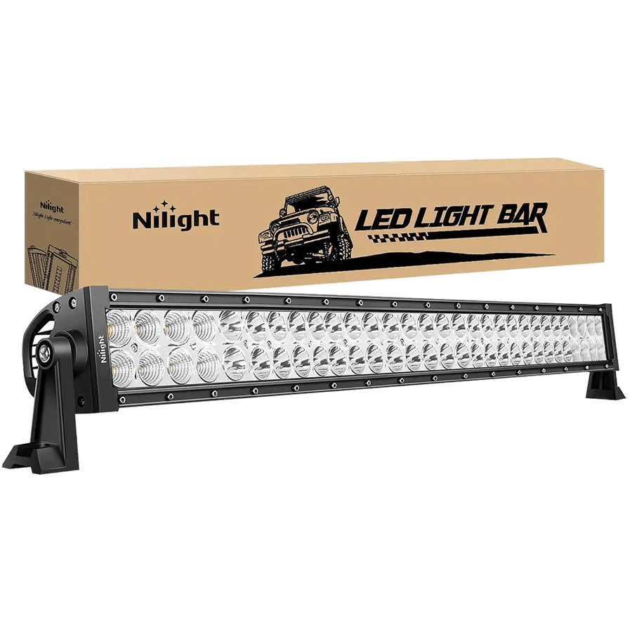 Nilight 32 Inch 180W Double Row Spot Flood LED Light Bar