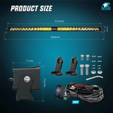 Nilight 32 Inch 29LED Single Row Spot Screw-Less Night Vision LED Light Bar | 16AWG Wire 5Pin Switch, view 2