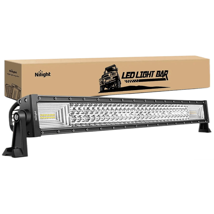 Nilight 32 Inch 378W 37800LM Triple Row Spot Flood LED Light Bar