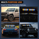 Nilight 32LED Amber Blue Emergency Dash Strobe Lights with Controller Suction Cups, view 5