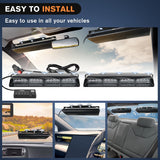 Nilight 32LED Amber Emergency Dash Strobe Lights with Controller Suction Cups, view 4