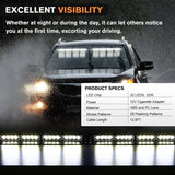 Nilight 32LED White Emergency Dash Strobe Lights with Controller Suction Cups, view 3