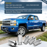 Nilight 32PCS M14x1.5 Lug Nuts Compatible with 2012+ RAM 2500 3500 | for 2008+ Chevy Silverado/GMC Sierra 2500 3500 One-Piece Solid Chrome Steel Aftermarket Wheel Nuts Replace, view 3