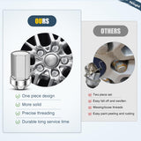 Nilight 32PCS M14x1.5 Lug Nuts Compatible with 2012+ RAM 2500 3500 | for 2008+ Chevy Silverado/GMC Sierra 2500 3500 One-Piece Solid Chrome Steel Aftermarket Wheel Nuts Replace, view 6
