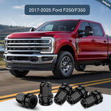 Nilight 32PCS M14x1.5 Lug Nuts Compatible with 2017-2025 Ford F250/F350 | Closed End Mag Seat One-Piece Solid Black Steel OEM Factory Wheel Nuts Replace, view 3