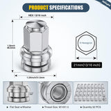 Nilight 32PCS M14x1.5 Lug Nuts Compatible with 2017-2025 Ford F250/F350 | Closed End Mag Seat One-Piece Solid Chrome Steel OEM Factory Wheel Nuts Replace, view 2
