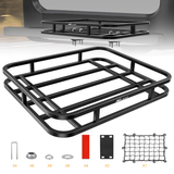 Nilight 32 x 26 x 4 Inch RV Bumper Mounted Cargo Rack Carrier with Net Fits 4-inch or 4-1/2-inch Bumpers, view 2