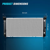 Nilight 34 Inch Radiator for Chevy Silverado 1500 1999-2003 2004 2005 2006 2007 2008 2009 2010 2011 2012 2013, Suburban Tahoe, GMC Sierra 1500 Yukon XL, Cadillac Escalade, Automatic Transmission, view 4