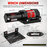 Nilight 3500 lb ATV/UTV Electric Winch Kit With Synthetic Winch Rope, view 4