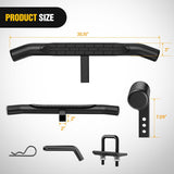 Nilight 36 Inch Hitch Step Fits 2 Inch Receivers 3 Inch Round Tubing Stainless Steel with Rubber Non-Slip Pad Rear Bumper Guard with 5/8 Inch Hitch Pin Clip & U-Bolts Stabilize for Pickup Truck Car SUV, view 2