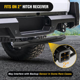 Nilight 36 Inch Hitch Step Fits 2 Inch Receivers 3 Inch Round Tubing Stainless Steel with Rubber Non-Slip Pad Rear Bumper Guard with 5/8 Inch Hitch Pin Clip & U-Bolts Stabilize for Pickup Truck Car SUV, view 4