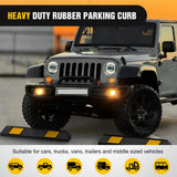 Nilight 36 Inch Parking Curb - Heavy Duty Rubber Garage Driveway Wheel Parking Stopper Blocks for Cars, SUVs, and Trucks, view 2