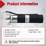 Nilight 364262 RV in-Wall Slide-Out Motor with Brake Lippert SlimRack | Brake 42mm Mid Torque Motor Compatible with Lippert SlimRack Schwintek in Wall Slide System for Travel Trailer Camper, view 2