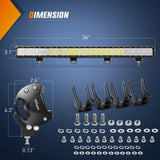 Nilight 36 Inch 234W Double Row Spot Flood LED Light Bar, view 2