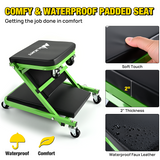 Nilight 36Inch Z Creeper - 2-in-1 Rolling Folding Car Seat, 36 inches Adjustable Roller Garage Chair Lay Down or Sit, 330LBS Capacity, Green Black, view 5