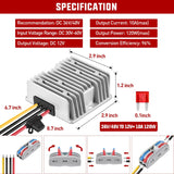 Nilight 36V/48V to 12V 10A 120W Voltage Converter, view 2