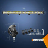 Nilight 37 Inch 780W 78000LM Triple Row Spot Flood LED Light Bar, view 2