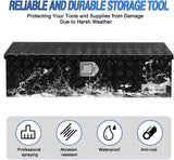 Nilight 39 Inch Truck Tool Box Heavy Duty Aluminum Stripes Plated Pick Up Truck Bed Toolboxes 39 Inchx13 Inchx10 Inch Waterproof Storage Organizer for Bed of Truck RV Trailer with Side Handle Lock Keys, Black, view 5