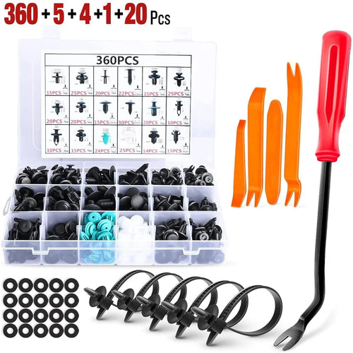 Nilight 390 Pcs Bumper Retainer Clips Car Push Retainer Kit