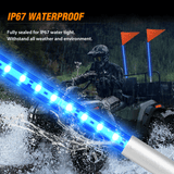 Nilight 3FT LED Blue Whip Light with Aluminum Base Blue Color, view 5