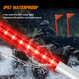 Nilight 3FT LED Whip Light with Aluminum Base Red Color, view 5