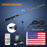 Nilight 3FT Spiral Antenna W/ Spring Base Led Whip Light RF Remote Control | 8.6FT Wire 5Pin Switch (25% OFF Final Checkout), view 4