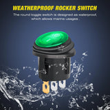 Nilight 3Gang 3Pin Pre-wired Toggle Switch Panel Green, view 2