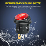 Nilight 3Gang 3Pin Pre-wired Toggle Switch Panel Red, view 2