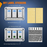 Nilight 3Gang Aluminum 3Pin ON/Off Blue Led Rocker Switch Panel, view 5