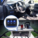 Nilight 3Gang Aluminum 5Pin ON/Off Rocker Switch Panel Blue, view 6