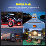 Nilight 3Gang Led Light Bar/Rear Lights/Rock Lights 5Pin ON/Off Rocker Switch Panel Red, view 4