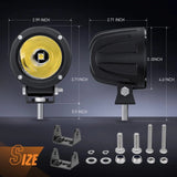 Nilight 3 Inch 10W 1065LM Spot Round Built-in EMC LED Work Lights (Pair), view 2