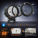 Nilight 3 Inch 10W 1080LM Flood Round Built-in EMC LED Work Lights (Pair), view 3