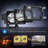Nilight 3 Inch 10W 1300LM Spot Built-in EMC LED Work Lights (Pair), view 3