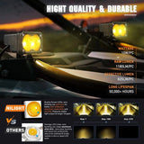 Nilight 3 Inch 10W 2360LM Amber Spot Built-in EMC LED Work Lights (Pair), view 4
