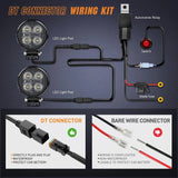 Nilight 3 Inch 12W 1500LM Round Flood Built-in EMC LED Work Lights (Pair) | 16AWG DT Wire, view 6