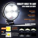 Nilight 3 Inch 12W 1500LM Round Flood Built-in EMC LED Work Lights (Pair), view 4