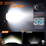 Nilight 3 Inch 12W 1500LM Square Flood Built-in EMC LED Work Lights (Pair) | 16AWG DT Wire, view 4