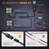 Nilight 3 Inch 12W 1500LM Square Flood Built-in EMC LED Work Lights (Pair) | 16AWG DT Wire, view 5