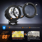 Nilight 3 Inch 15W 1550LM Spot Round Built-in EMC LED Work Lights (Pair) | 16AWG DT Wire, view 4