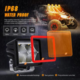 Nilight 3 Inch 20W 1240LM Amber DRL Flood Cube LED Pods (Pair) | 16AWG DT Wire, view 4