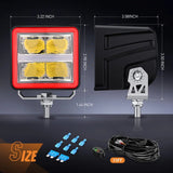 Nilight 3 Inch 20W 2200LM DRL Spot Cube LED Pods (Pair) | 16AWG DT Wire, view 2