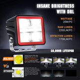 Nilight 3 Inch 20W 2200LM DRL Spot Cube LED Pods (Pair) | 16AWG DT Wire, view 3