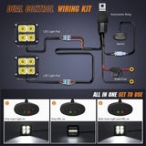 Nilight 3.2 Inch 20W 2510LM Square Spot DRL Led Pods (Pair) | 16AWG DT Wire, view 6