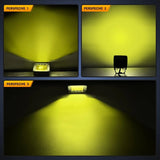Nilight 3 Inch 42W Amber Cube Spot Flood LED Pods (Pair) | 12FT Wire 3Pin Switch, view 6